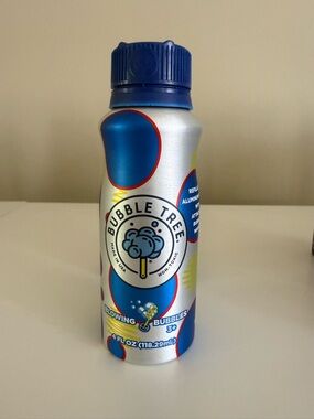 Kids Blue Bubble Solution Bottle - Non-Toxic Blowing Bubbles